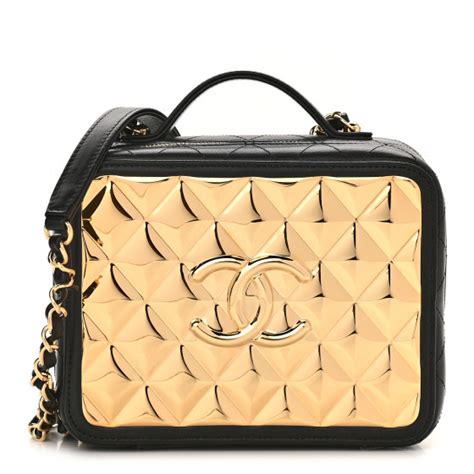 chanel gold vanity case